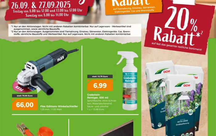 Rabattaktionstage mit Angeboten bei Raiffeisen Ware