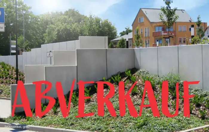 Verkauf von Gartendekorationen mit Betonwänden im Freien