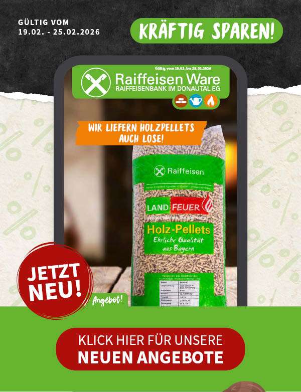 Raiffeisen Ware Holzpellets Angebot im Februar 2026