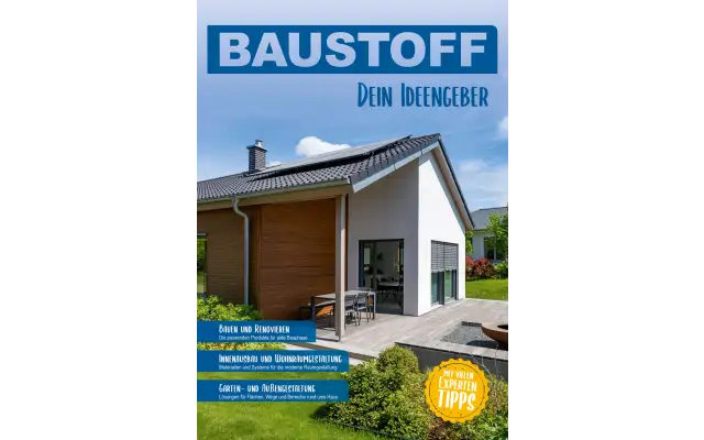 Modernes Einfamilienhaus mit Garten und Terrasse im Sonnenschein