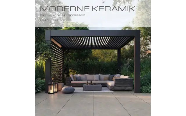 Moderner Gartenpavillon mit stilvollen Sitzmöbeln im Freien
